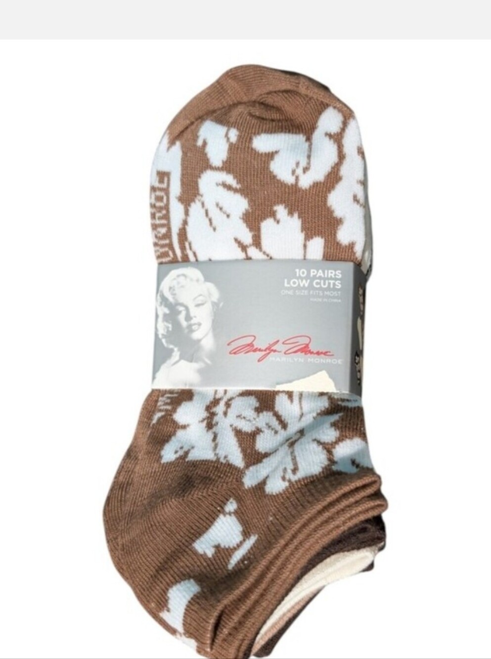Marilyn Monroe 10 Pairs Of Low Cut Crew Socks Brand New